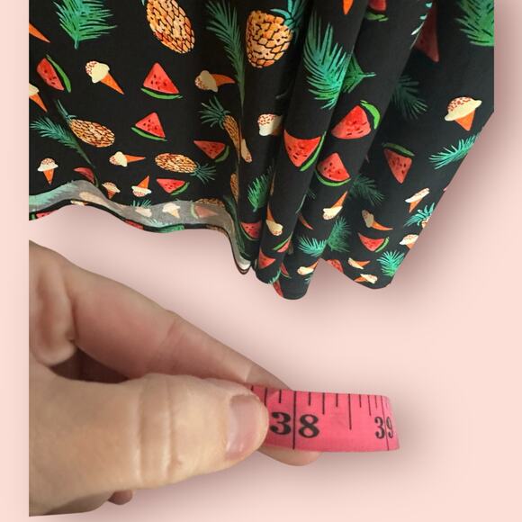 Lularoe Maxi Skirt Ice Cream Pineapple Watermelon Fold Over Summer Funky Small - Picture 4 of 5